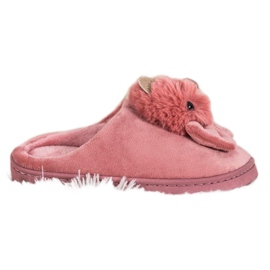 SHELOVET Pantuflas Con Lazo rosa