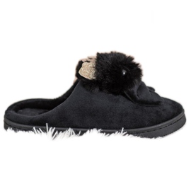 SHELOVET Pantuflas Con Lazo negro SHELOVET Pantuflas Con Lazo negro