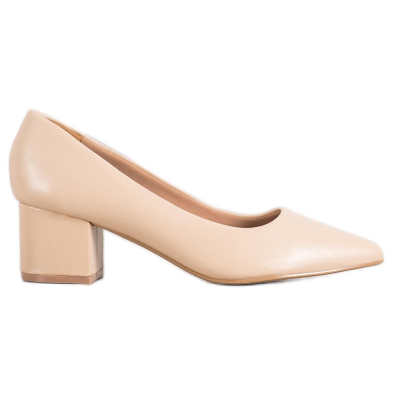 Ideal Shoes Zapatos de tacón beige con estilo