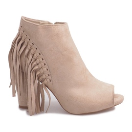 Botas abiertas en un poste 1526-3 beige