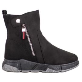 SHELOVET Botas de gamuza de moda negro
