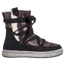 SDS Botas de nieve cálidas marrón negro