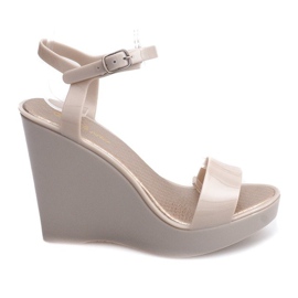 Cuña Abierta Meliski 88-59 Beige marrón amarillo