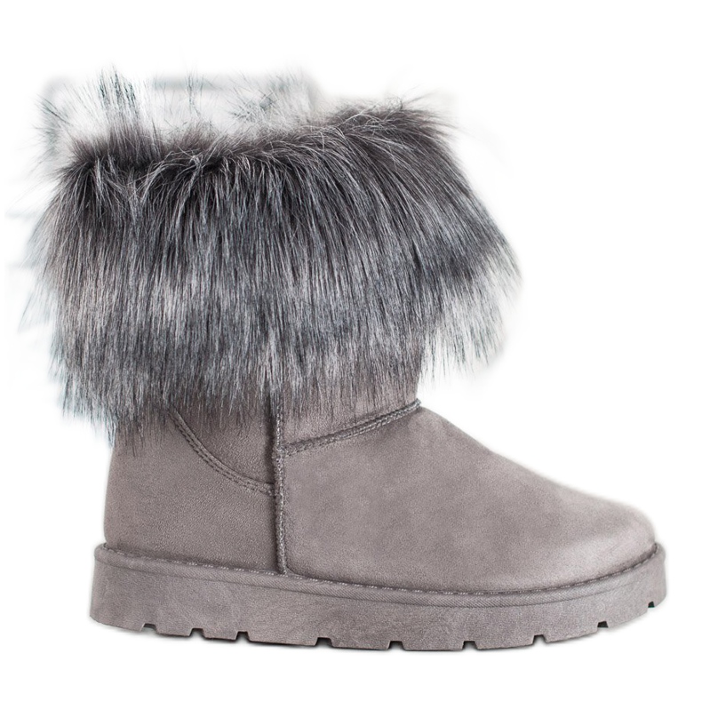 SHELOVET Mukluki gris con piel SHELOVET Mukluki gris con piel