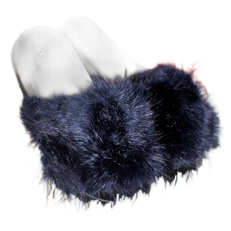 SHELOVET Zapatillas de piel cómodas azul