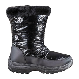 SHELOVET Botas de nieve cómodas con pelo negro SHELOVET Botas de nieve cómodas con pelo negro