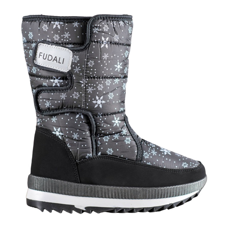 SHELOVET Botas de nieve con velcro negro
