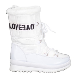 SHELOVET Me encantan las botas de nieve blanco