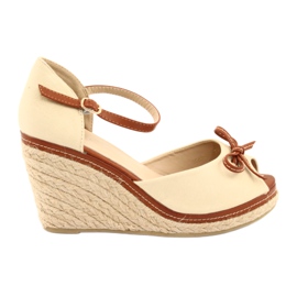 Vices Sandalias de cuña para mujer marrón