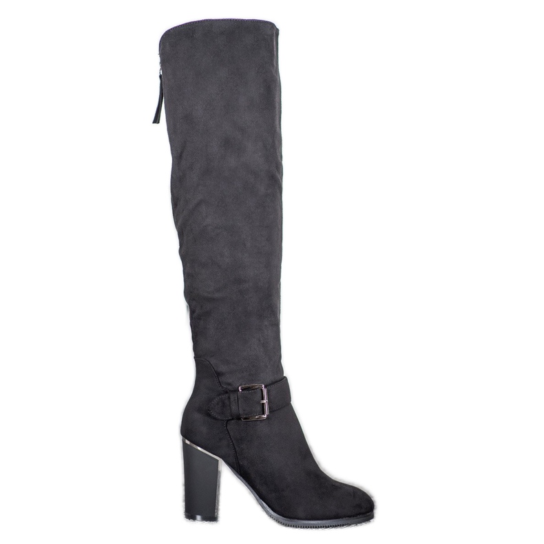 SDS Botas elegantes con hebilla negro SDS Botas elegantes con hebilla negro
