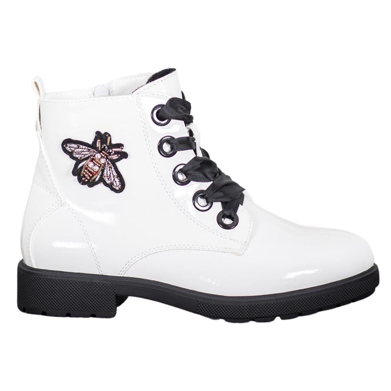 Sergio Leone Botas con aplicación blanco