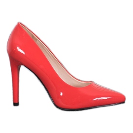 Sergio Leone Tacones con estilo barnizado rojo