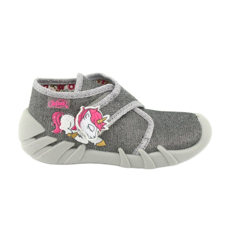 Calzado infantil befado 523P016 rosado plata gris