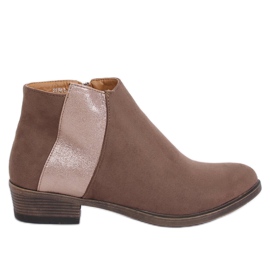 Botines Chelsea beige para mujer 88861 Caqui