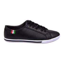 Zapatillas Con Bandera Italia 380 Negra negro