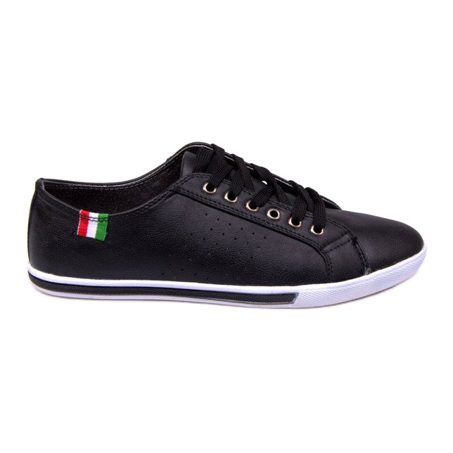 Zapatillas Con Bandera Italia 380 Negra negro