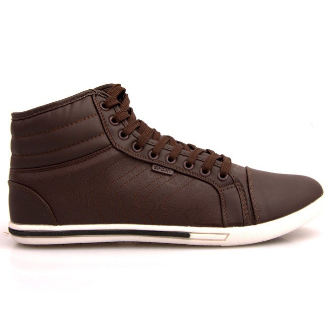 Zapatillas altas de moda 012M Marrón