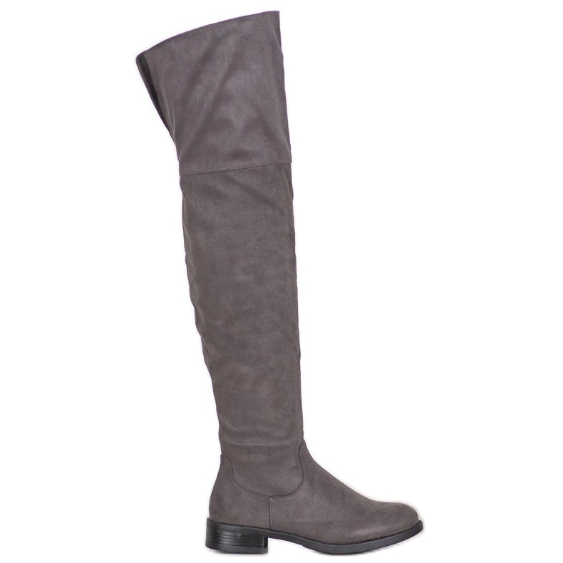 SHELOVET Botas con estilo sobre la rodilla gris
