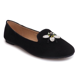 Bailarinas de ante con calavera 9988 negro