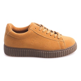 Botas Creepers en la plataforma camel T5020 marrón