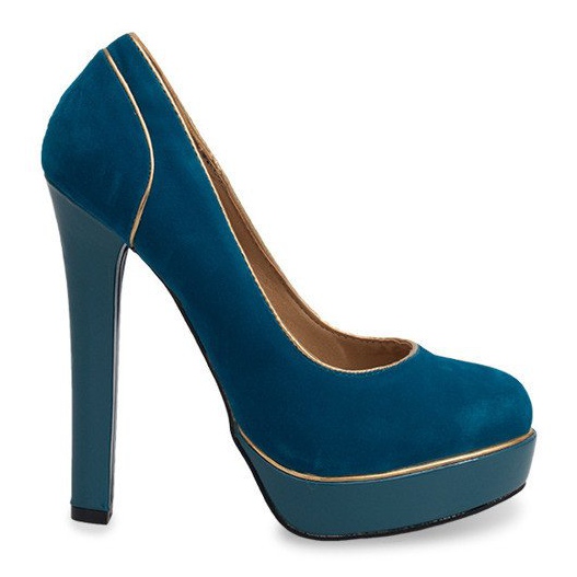Stilettos Clásicos En La Plataforma 805 Azul verde