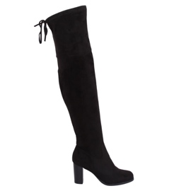 Botas negras de tacón PE161P Negro
