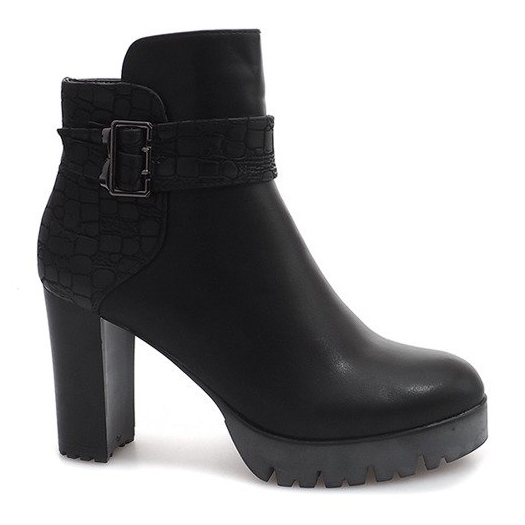 Botas cálidas con tacón TL-10 Negro