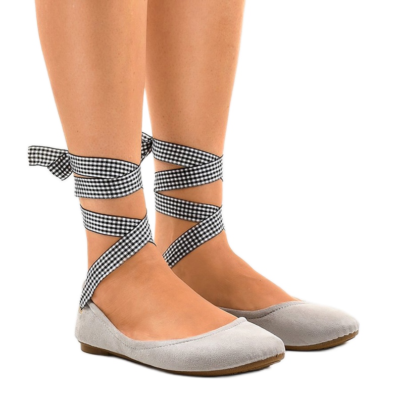 Bailarinas rosas con lazo Acro gris Bailarinas rosas con lazo Acro gris