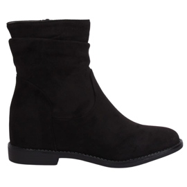 Negro Botas con tacón de cuña oculto 2C8AX7680-1 Negro