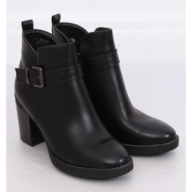 Botas negras de tacón ancho BM-9078 Black negro