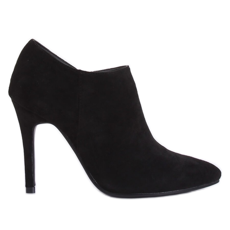 Zapato de ante negro con tacón stiletto TX-1850 Negro