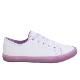 Zapatillas de mujer ombre blanco y morado E3508 Morado violeta