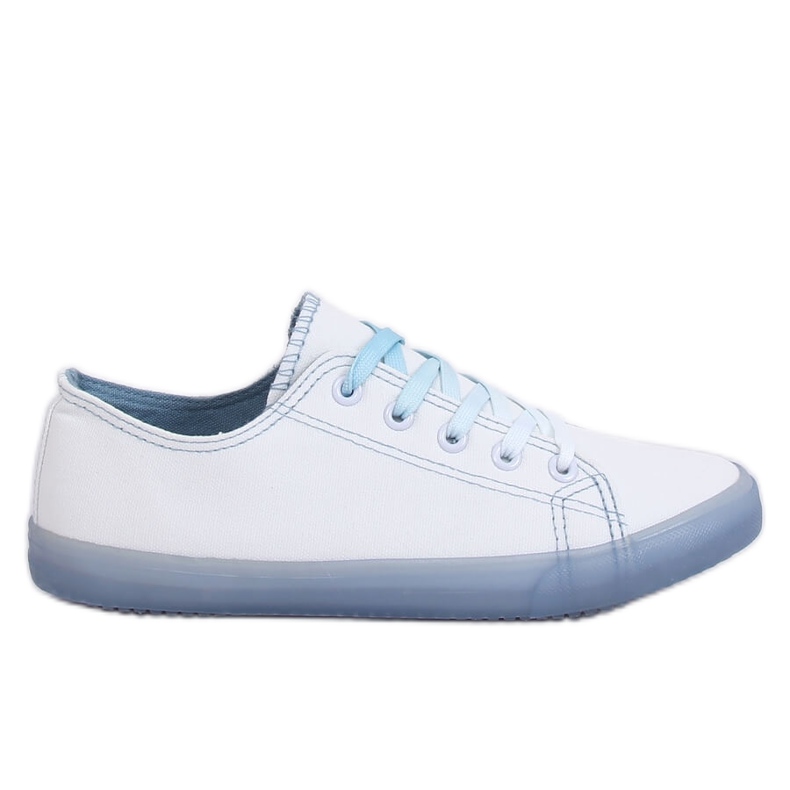 Zapatillas de mujer ombre blancas y azules E3508 Azul blanco Zapatillas de mujer ombre blancas y azules E3508 Azul blanco