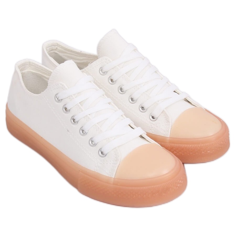 Zapatillas con suela de colores, blanco y beige FG-2948 Nudepink marrón Zapatillas con suela de colores, blanco y beige FG-2948 Nudepink marrón