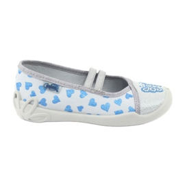 Zapatos infantiles befado corazones 116X267 azul gris