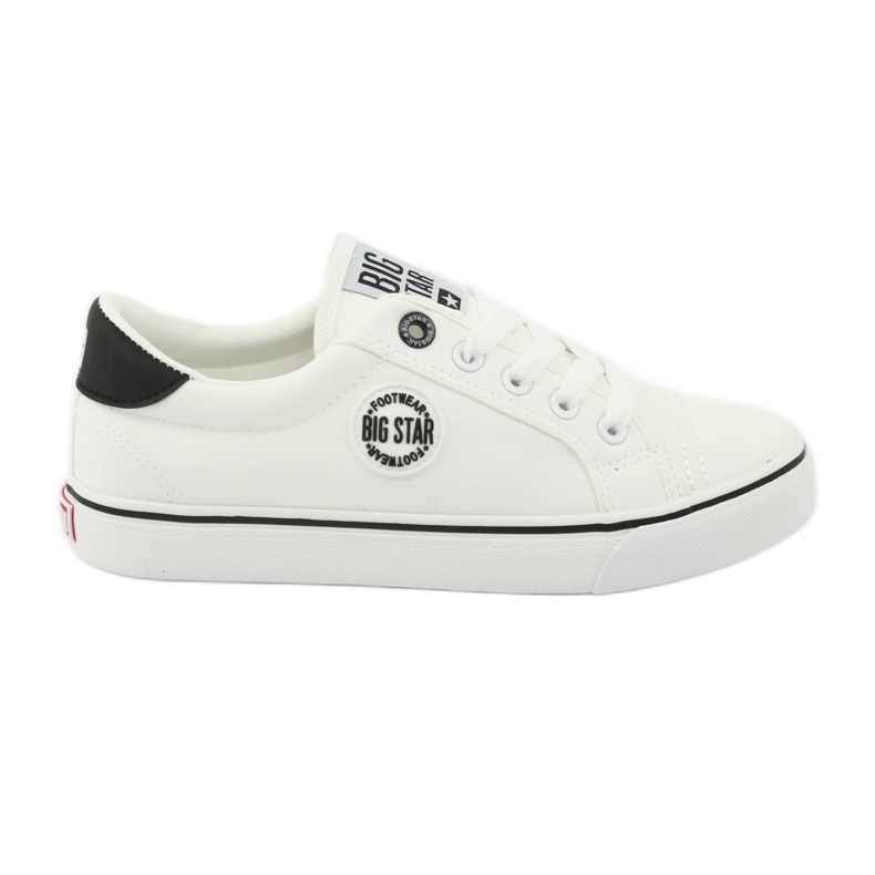 Zapatillas Big Star atadas blanco 274473 negro