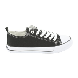 American Club Zapatillas de deporte en blanco y negro LH08 empatadas en blanco y negro