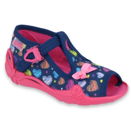 Calzado infantil befado 213P118 azul marino rosado multicolor