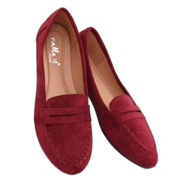 Mocasines de mujer burdeos B2030 Wine rojo