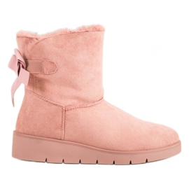 SHELOVET Rosa mukluki en la plataforma