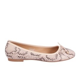 Bailarinas piel de serpiente LK31P Snake beige