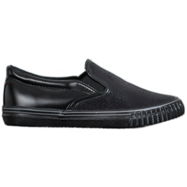 Zapatillas sin cordones negras negro