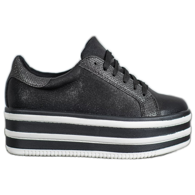 Seastar Zapatillas en la plataforma de moda negro Seastar Zapatillas en la plataforma de moda negro