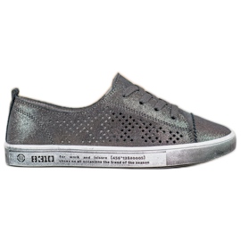 Zapatillas de piel VINCEZA gris