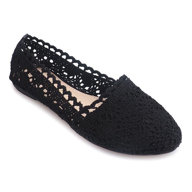 Bailarinas Con Encaje 4630 Negro