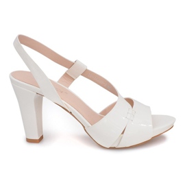Sandalias Lacadas Salón TRA329 Blanco