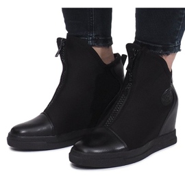 Zapatillas de deporte de ante negras Nathalie negro