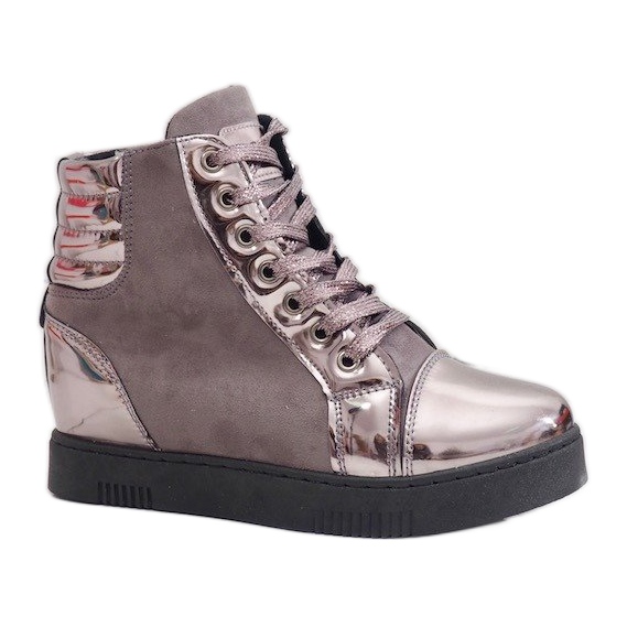 Zapatillas de ante lacado gris TL-57