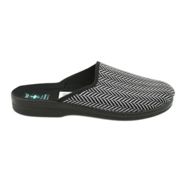 Zapatillas de hombre Adanex zapatillas 25147 espiga negro gris