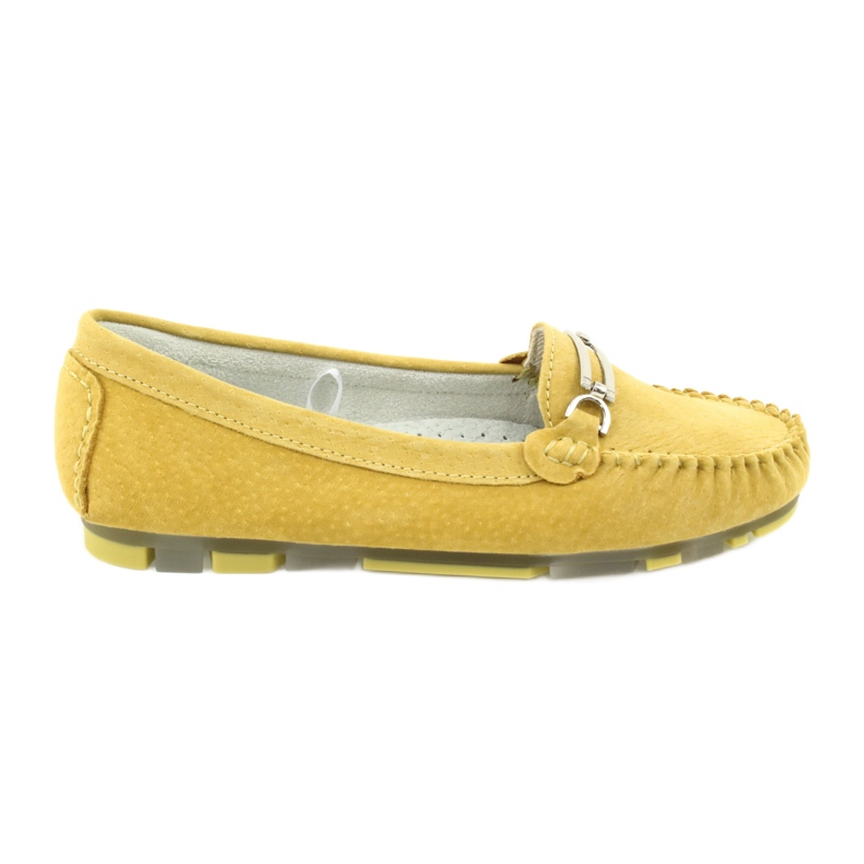 Mocasines de piel serraje Filippo DP 1202 amarillo